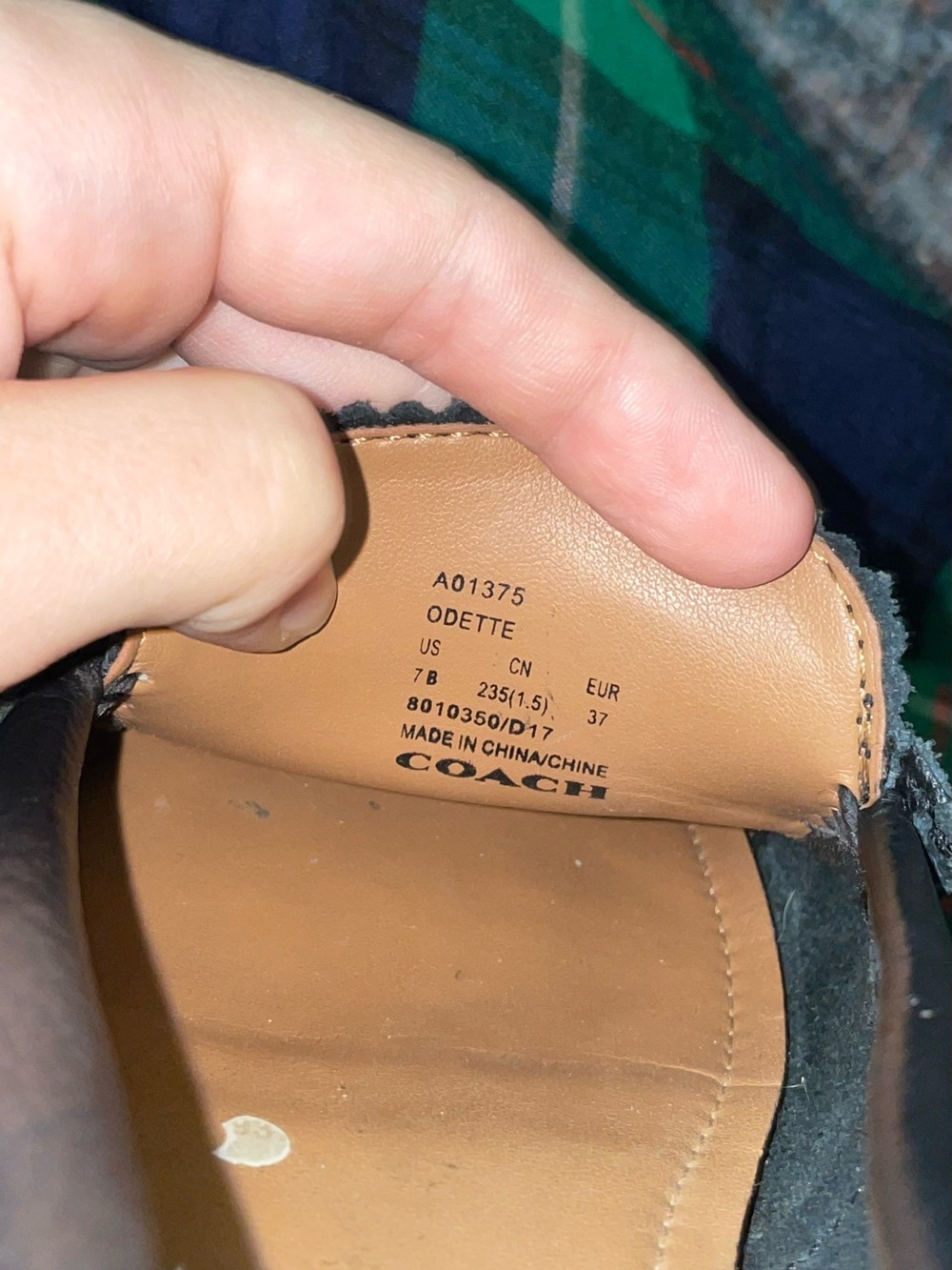 Coach odette loafers in black pebble leather - Picture 6 of 6